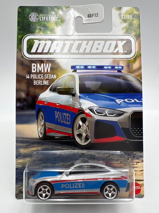 2026 Matchbox European Series #2 2023 BMW i4 Police Sedan Berline