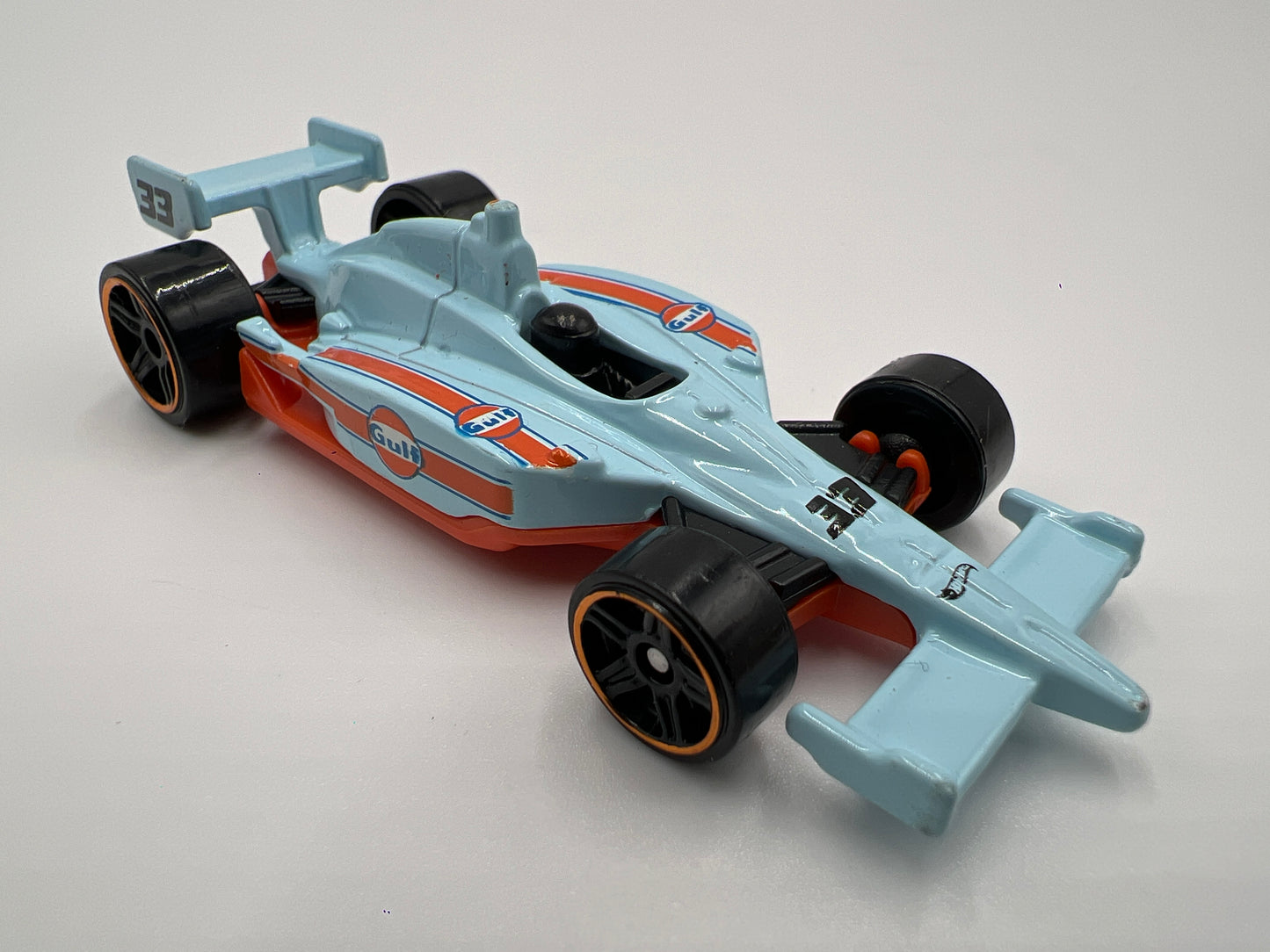 Hot Wheels 1/64 Indy 500 Oval Gulf Blue Loose