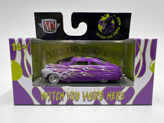 2025 M2 Machines Walmart Exclusive Halloween Witch You Were Here 1949 Mercury Custom Purple WMTS21