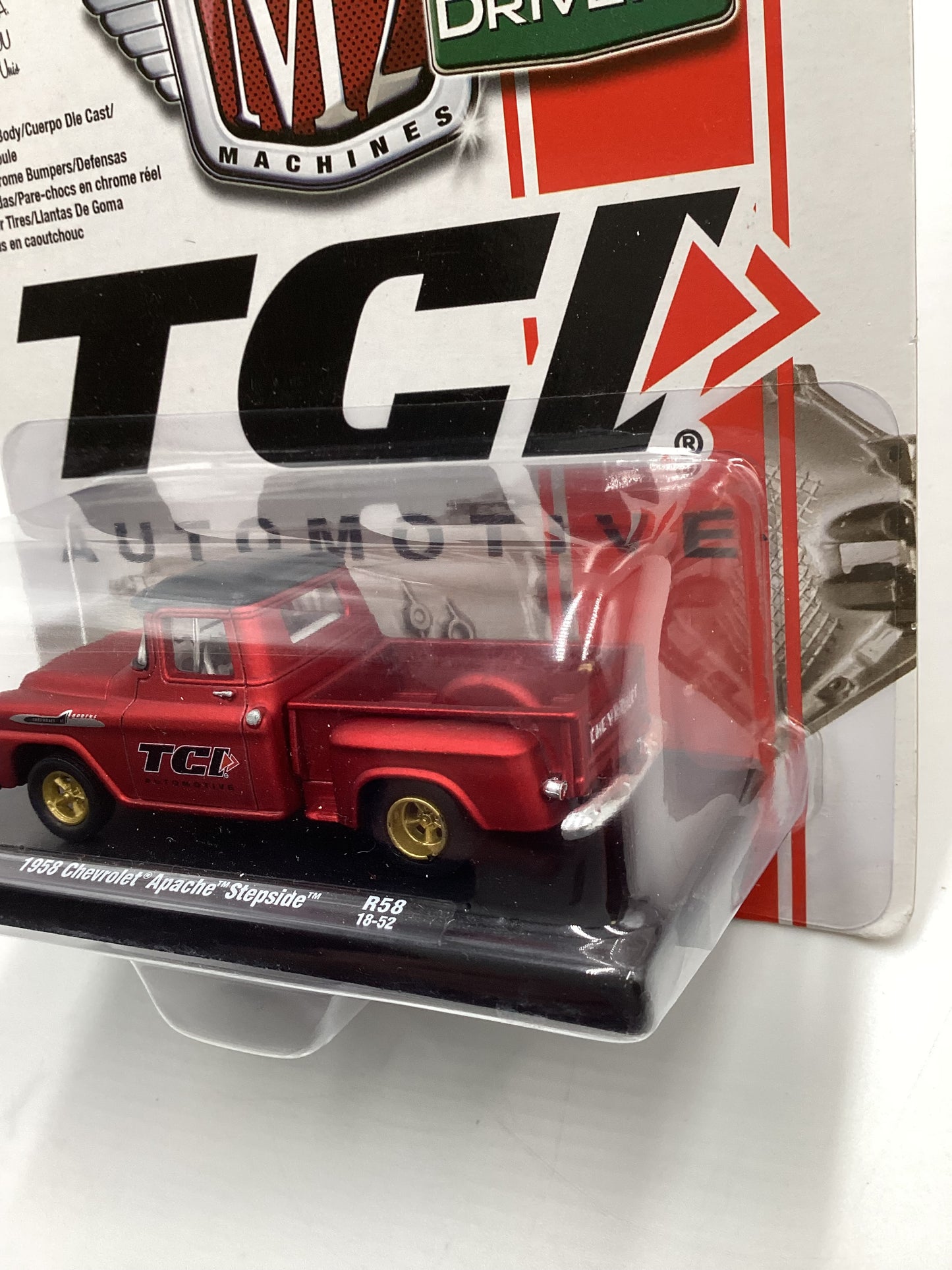 M2 Machines Auto Drivers TCI Automotive 1958 Chevrolet Apache Stepside Red R58 192G