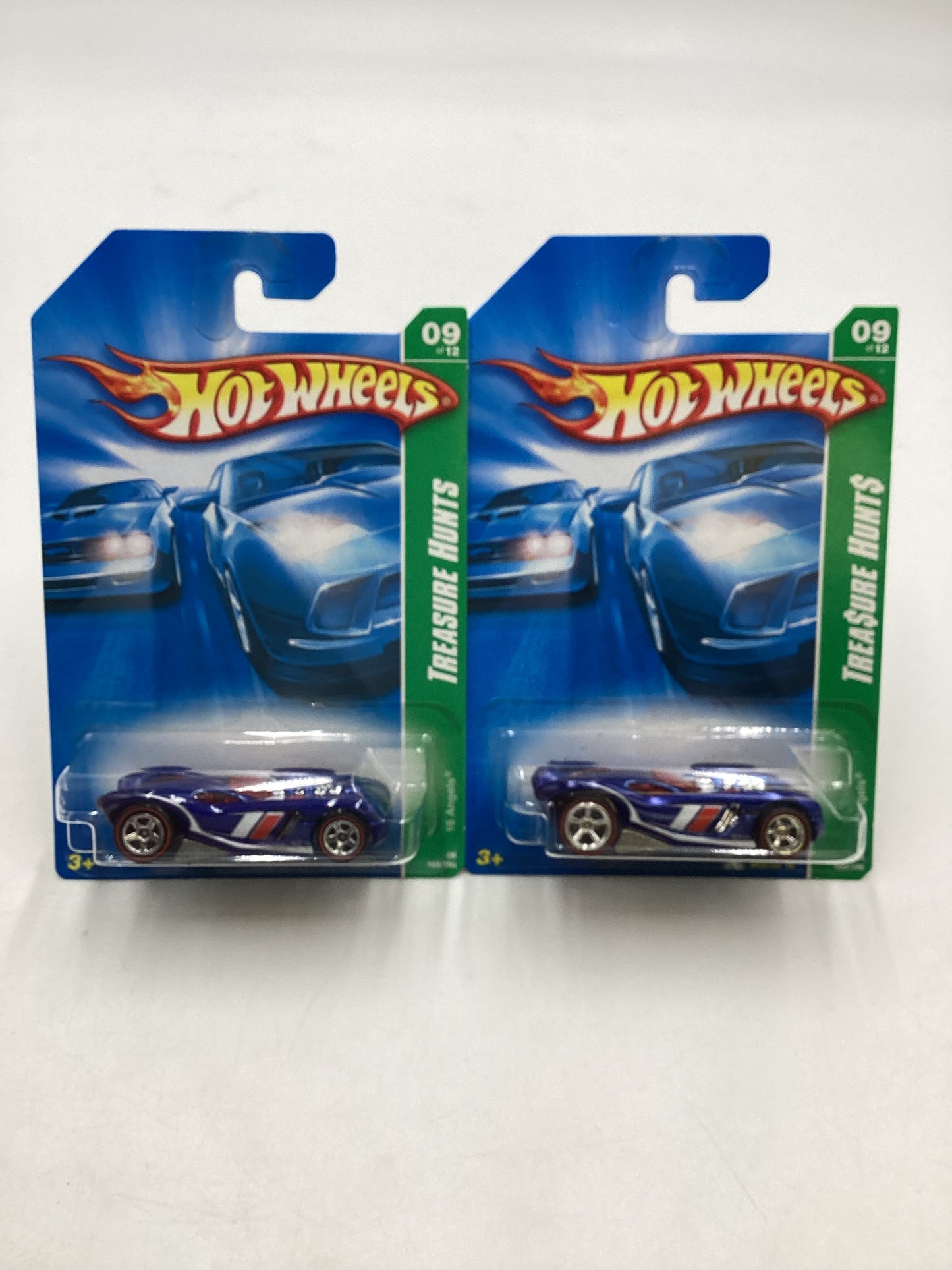 2008 Hot Wheels Super Treasure Hunt + Treasure Hunt 16 Angels Blue #169 with protector