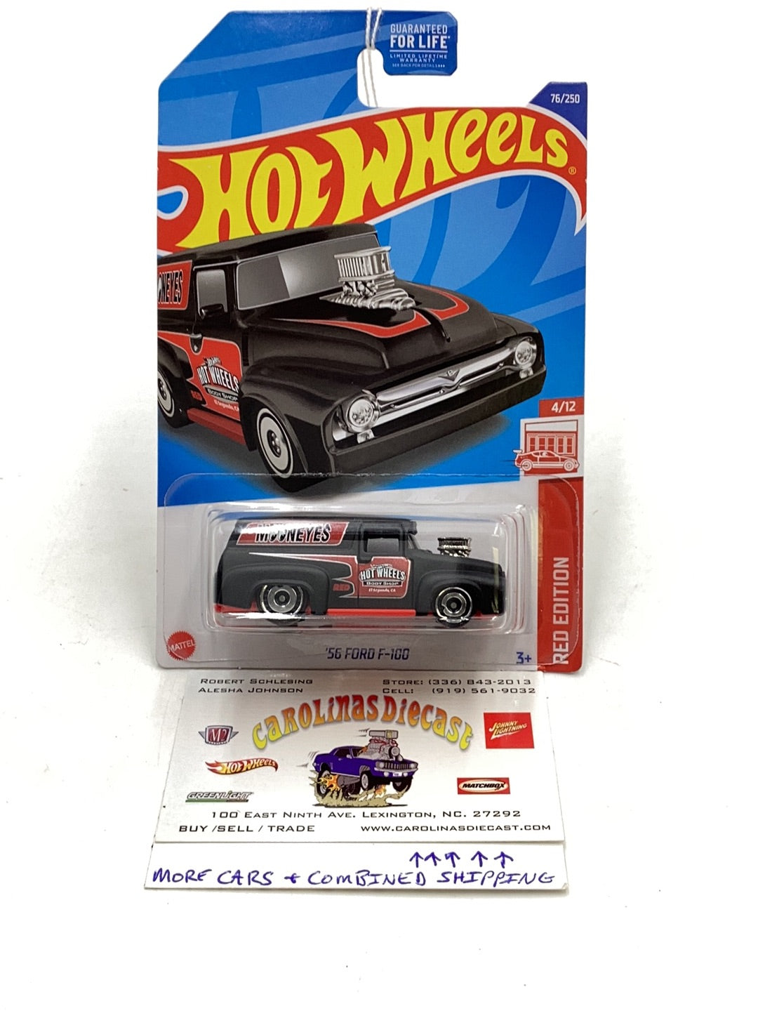 2022 Hot wheels Red edition #76 56 Ford F-100 150A