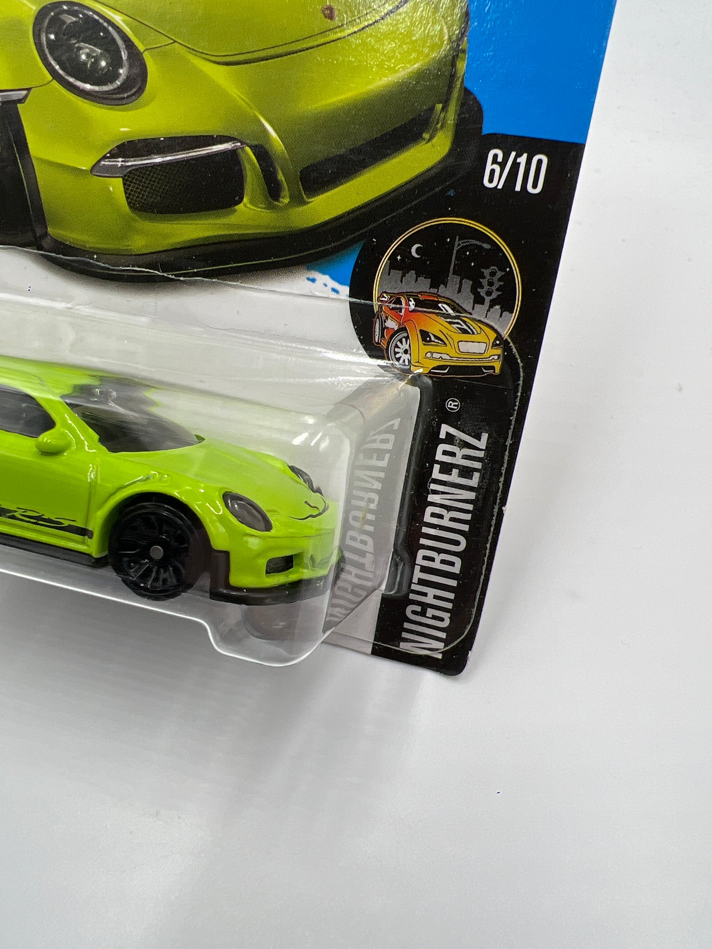 2017 Hot Wheels Nightburnerz #117 Porsche 911 GT3 RS Green 99B