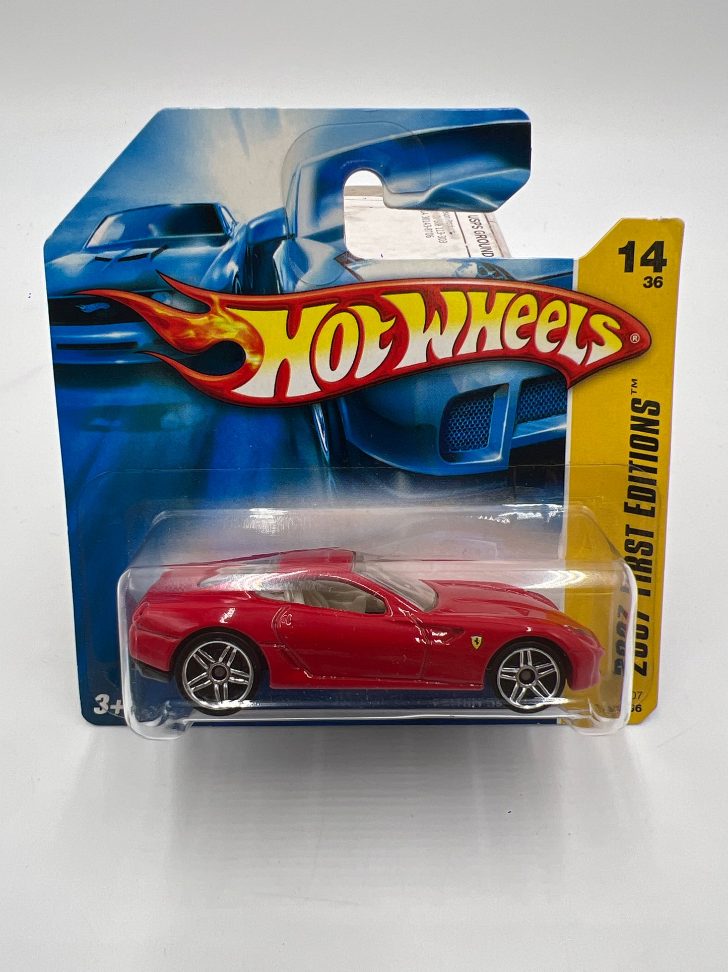 2007 Hot Wheels First Editions #014 Ferrari 599 GTB Red Short Card W/Protector