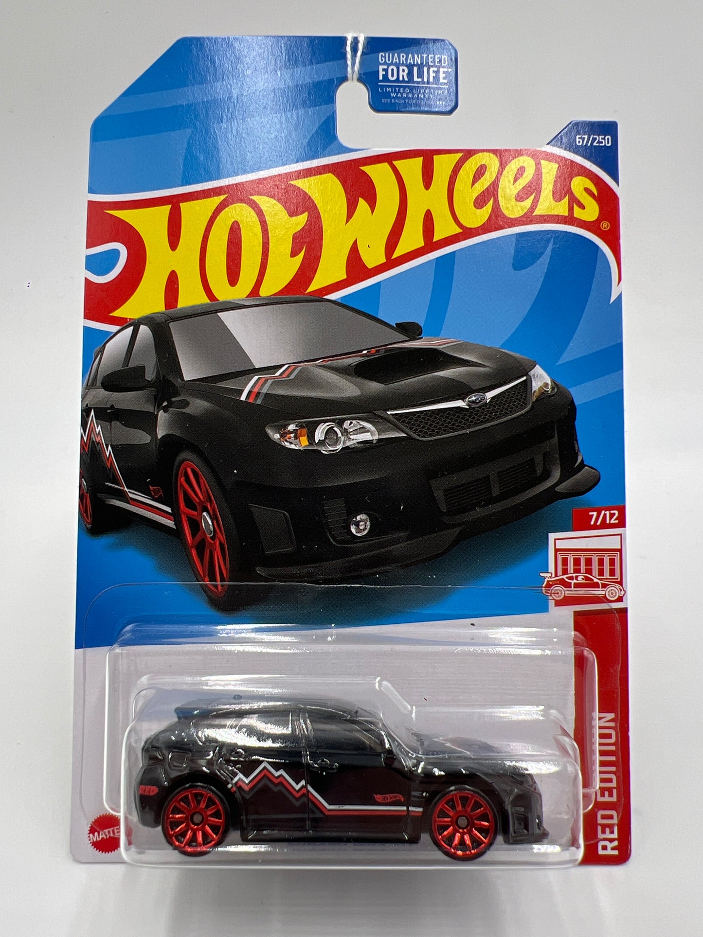 2022 Hot Wheels Target Exclusive Red Edition #67 Subaru WRX STI Black