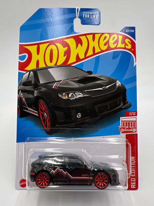 2022 Hot Wheels Target Exclusive Red Edition #67 Subaru WRX STI Black