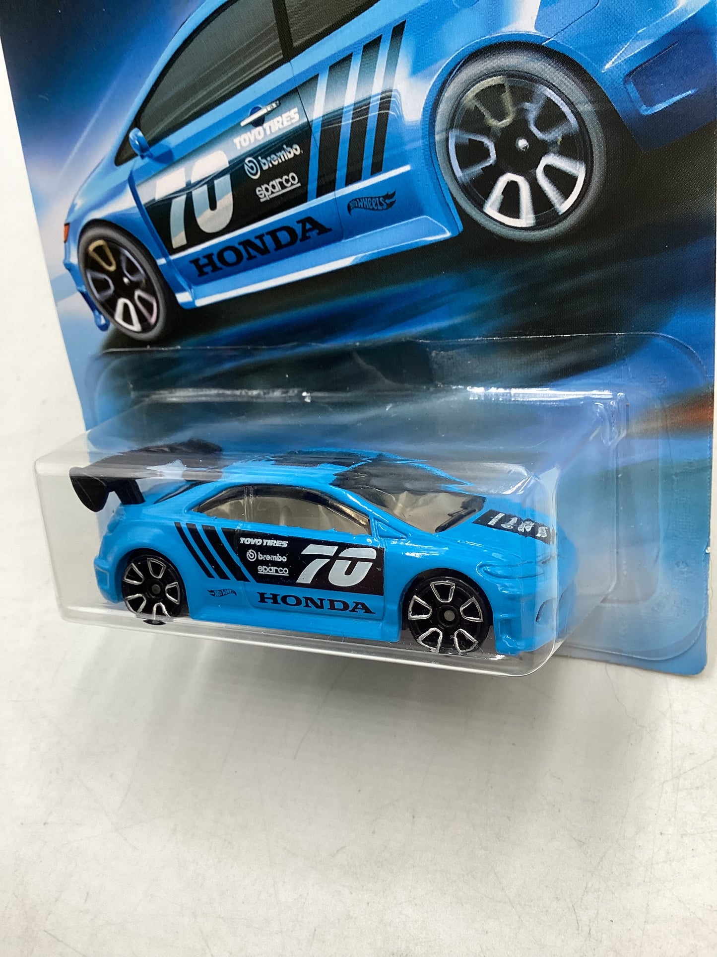 2018 Hot Wheels Honda Series #4 Honda Civic SI Blue 156A