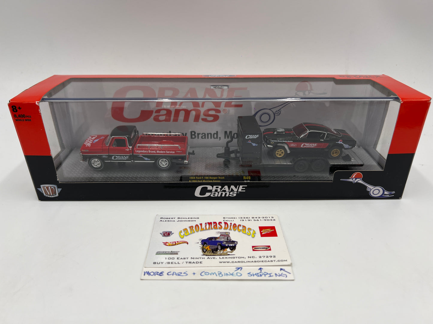 M2 Machines Auto Haulers Crane Cams 1969 Ford F-100 Ranger & 1966 Ford Mustang Gasser R49