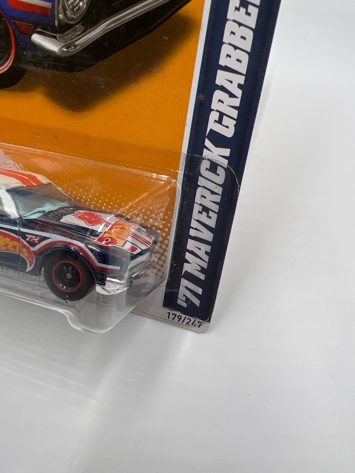 2012 Hot Wheels Super Treasure Hunt #179 71 Maverick Grabber Blue W/Protector