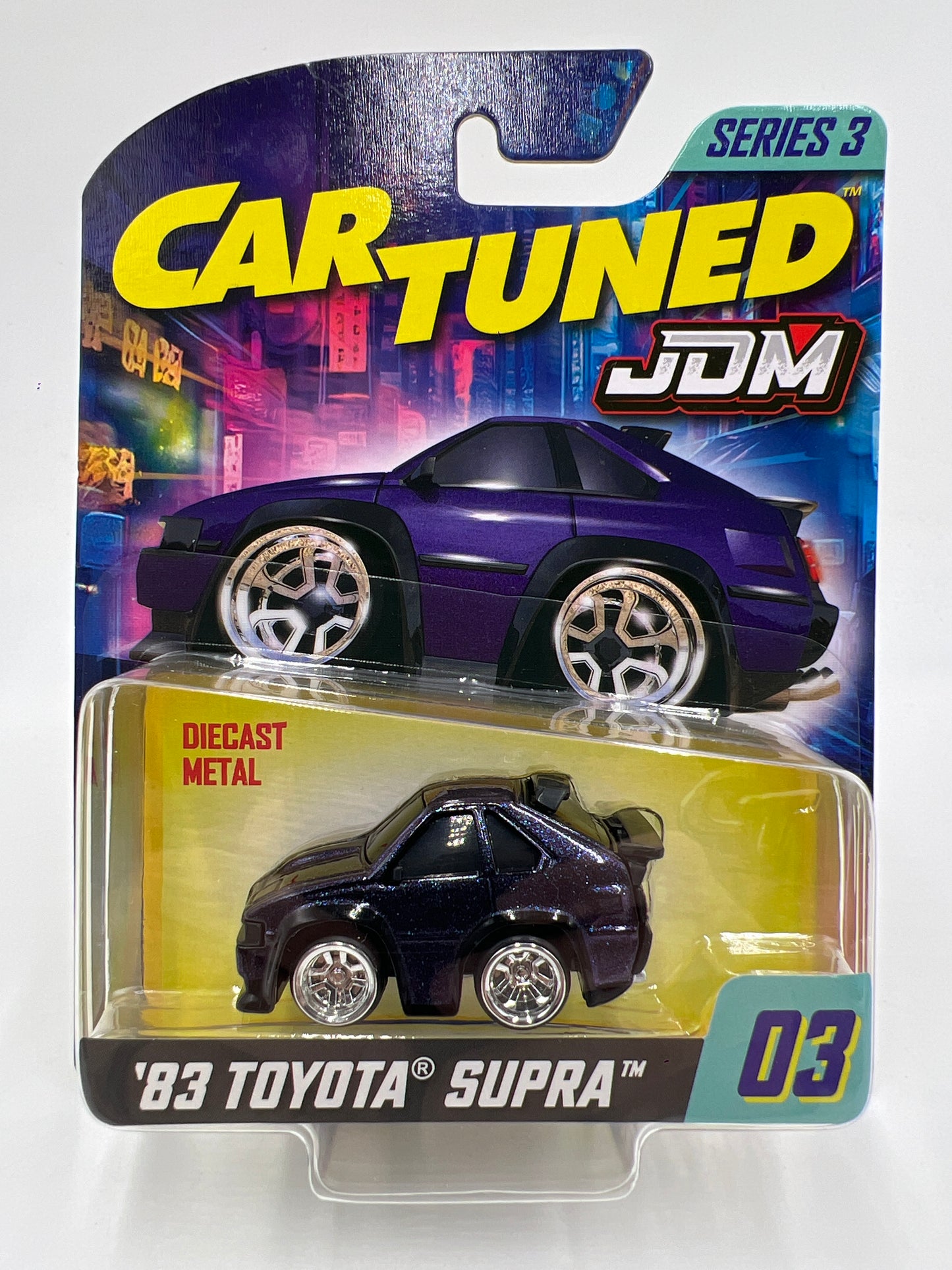 2025 MGA Car Tuned JDM Series 3 #3 83 Toyota Supra Purple