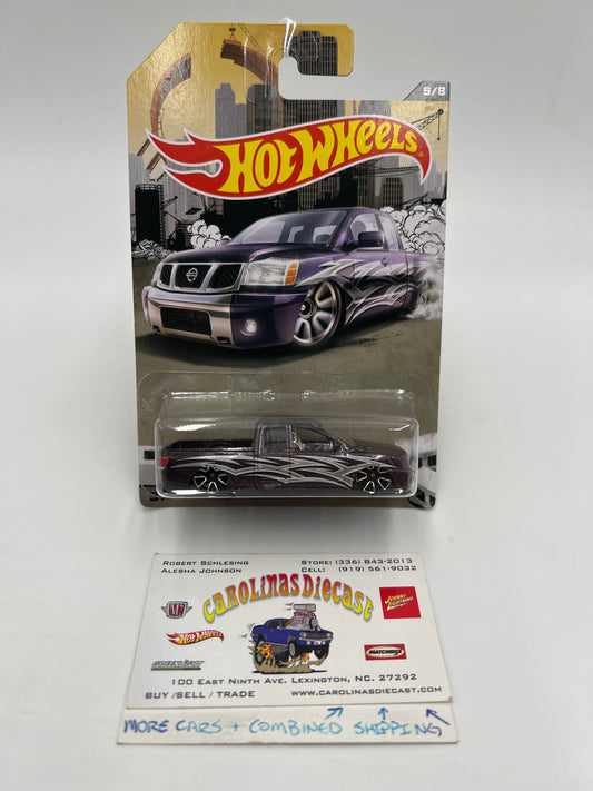 2016 Hot Wheels Walmart Exclusive Rad Trucks #5 Nissan Titan Purple/Silver 161K