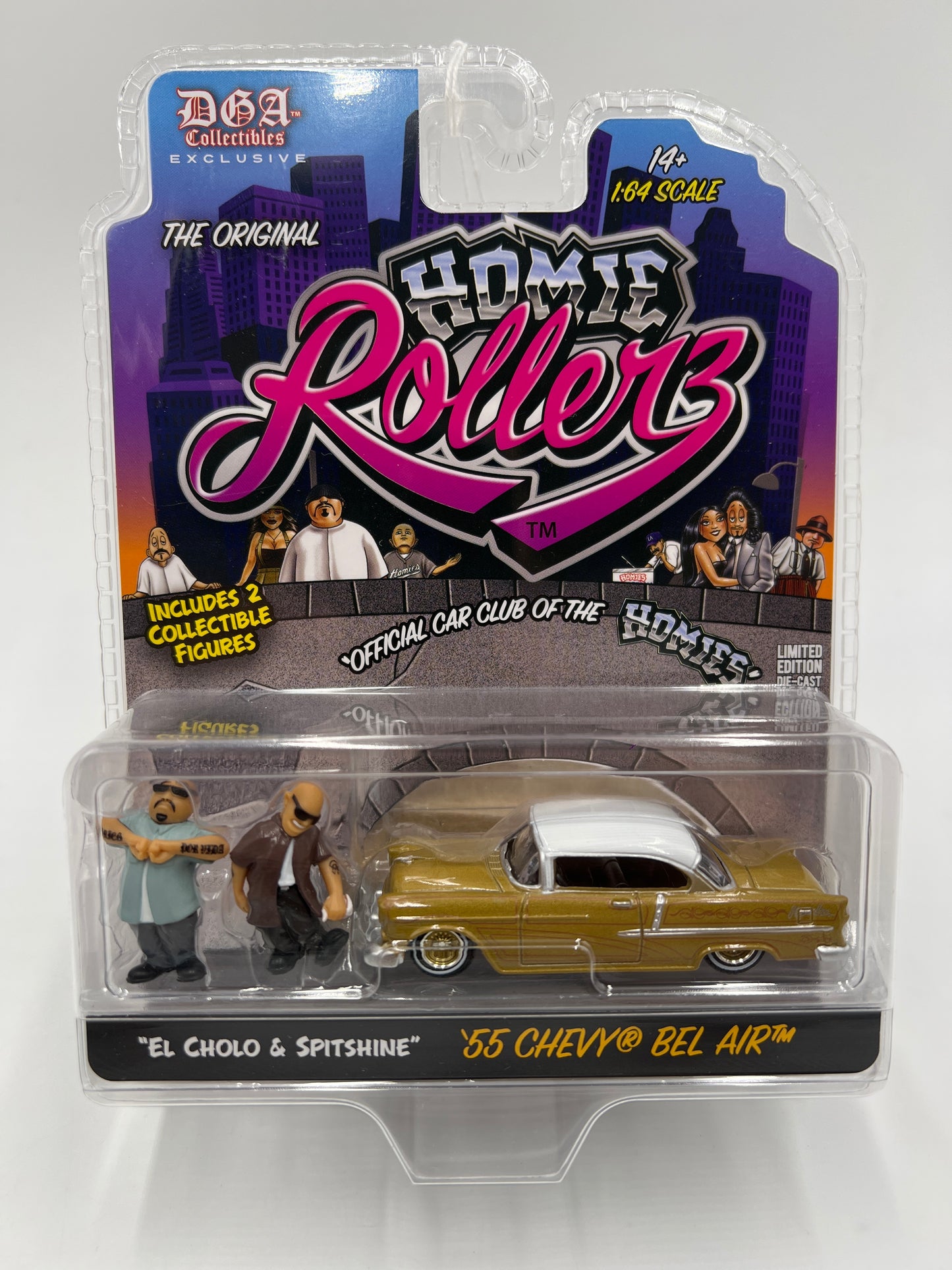 Greenlight x DGA Homie Rollerz CHASE 55 Chevy Bel Air Gold & El Cholo/Spitshine