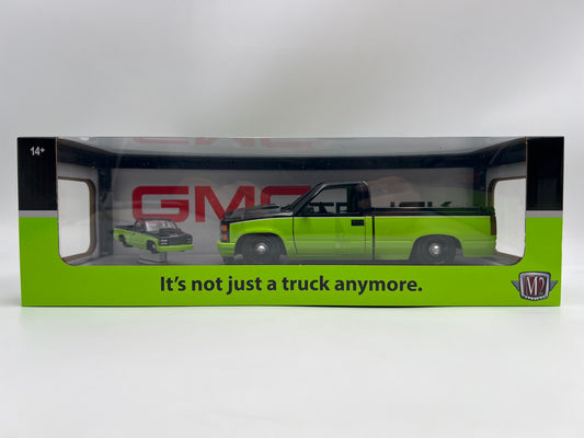 2026 M2 Machines R01 1/24 & 1/64 2 Pack 1990 GMC Sierra 1500 Custom Green/Black