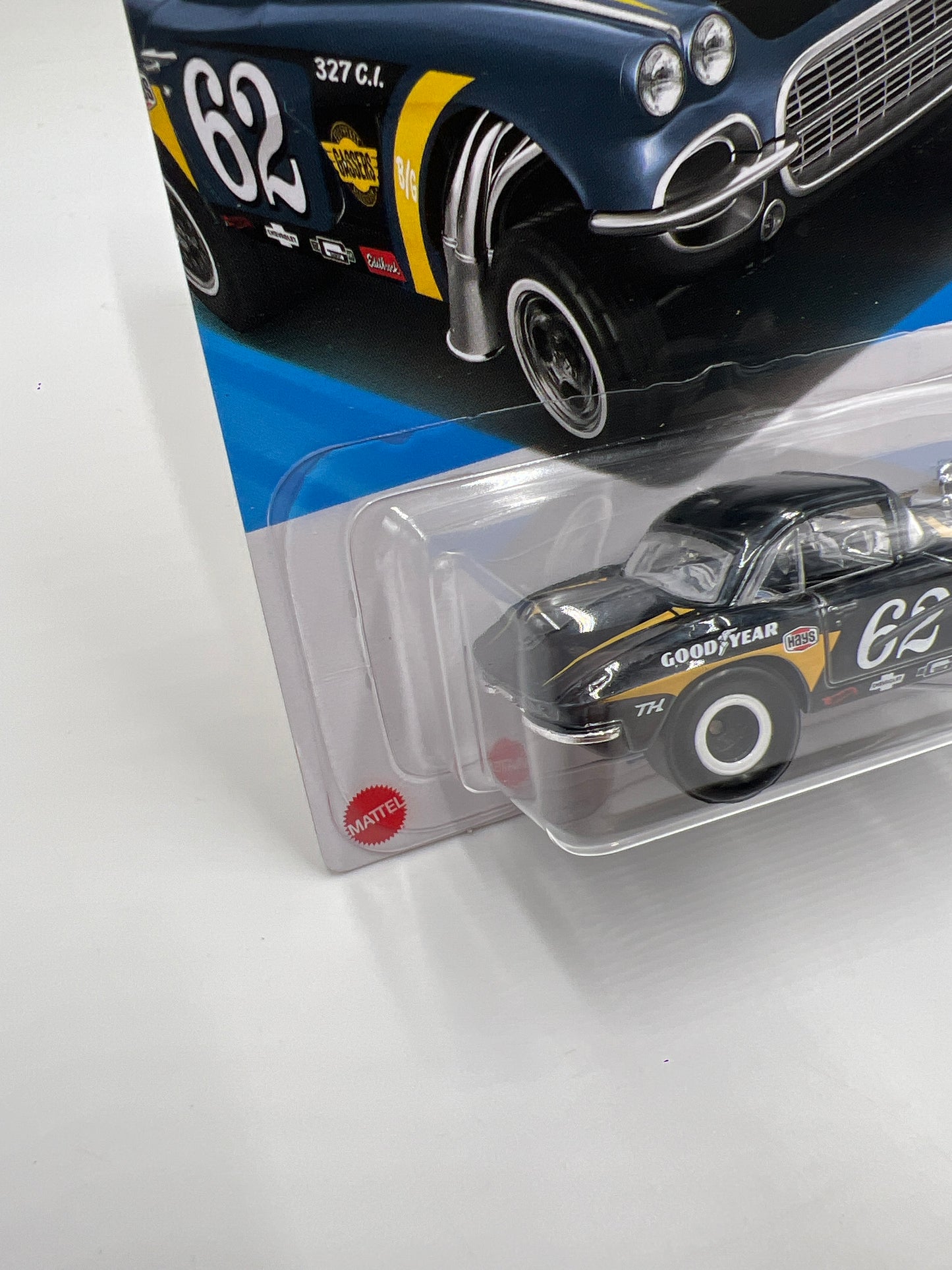 2025 Hot Wheels J Case Super Treasure Hunt #182 62 Corvette Gasser W/Protector