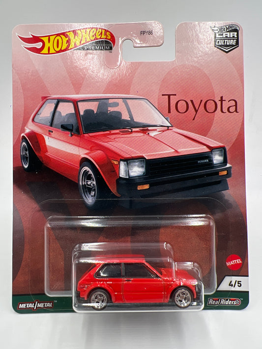 Hot Wheels Premium Toyota #4 81 Toyota Starlet KP61 Red 258D