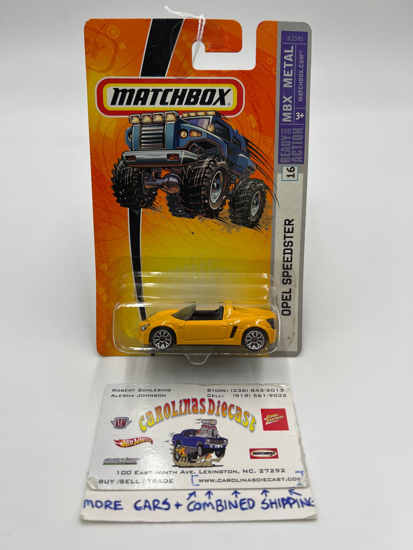 Matchbox MBX Metal #16 Opel Speedster Yellow 209B