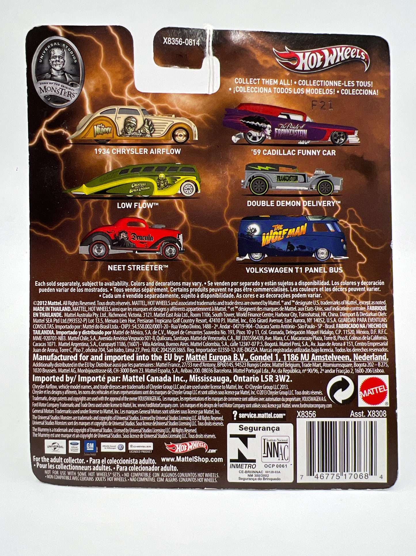 Hot Wheels Premium Universal Studios Monsters The Mummy 1934 Chrysler Airflow 271E