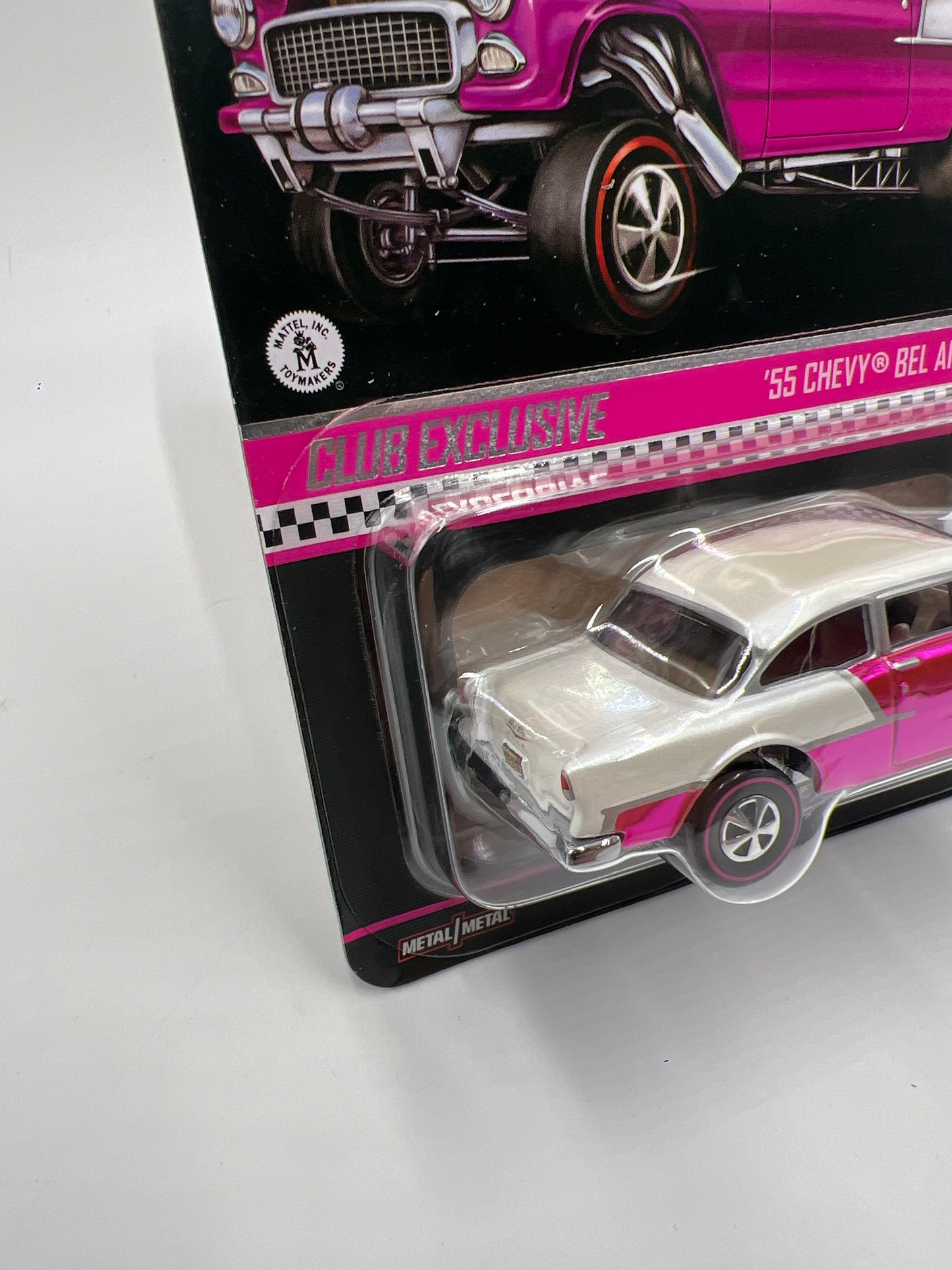 2025 Hot Wheels RLC Club Exclusive 55 Chevy Bel Air Gasser Pink W/Protector
