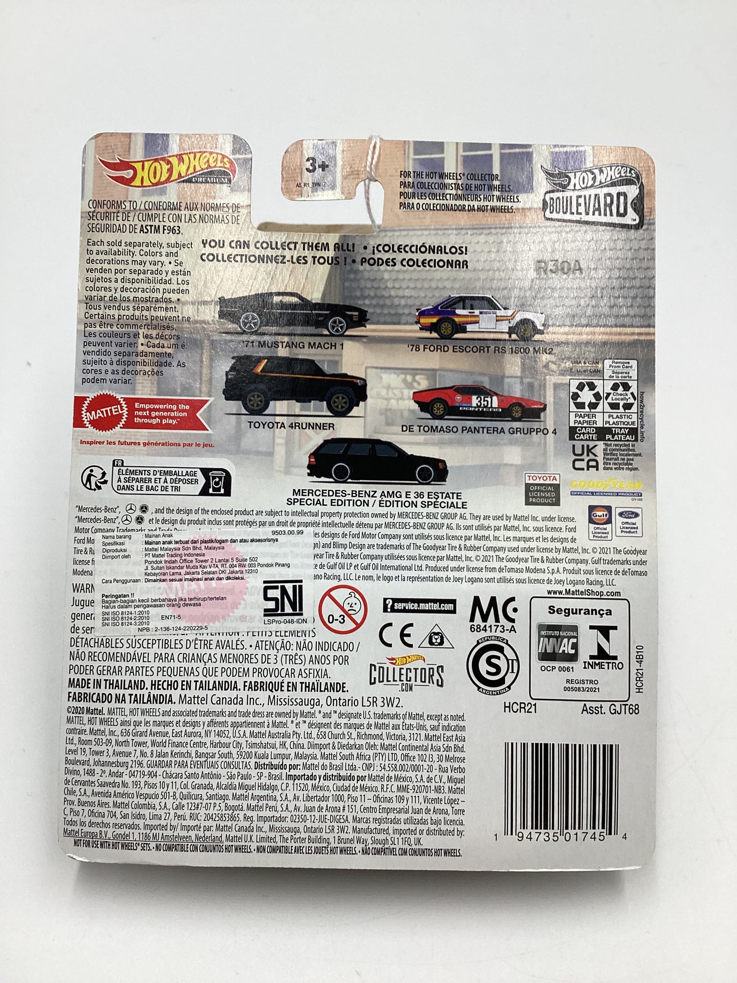 Hot Wheels Premium Boulevard #56 71 Mustang Mach 1 Matte Black 260E
