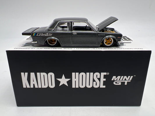 Mini GT Kaido House #017 Datsun 510 Pro Street Gray