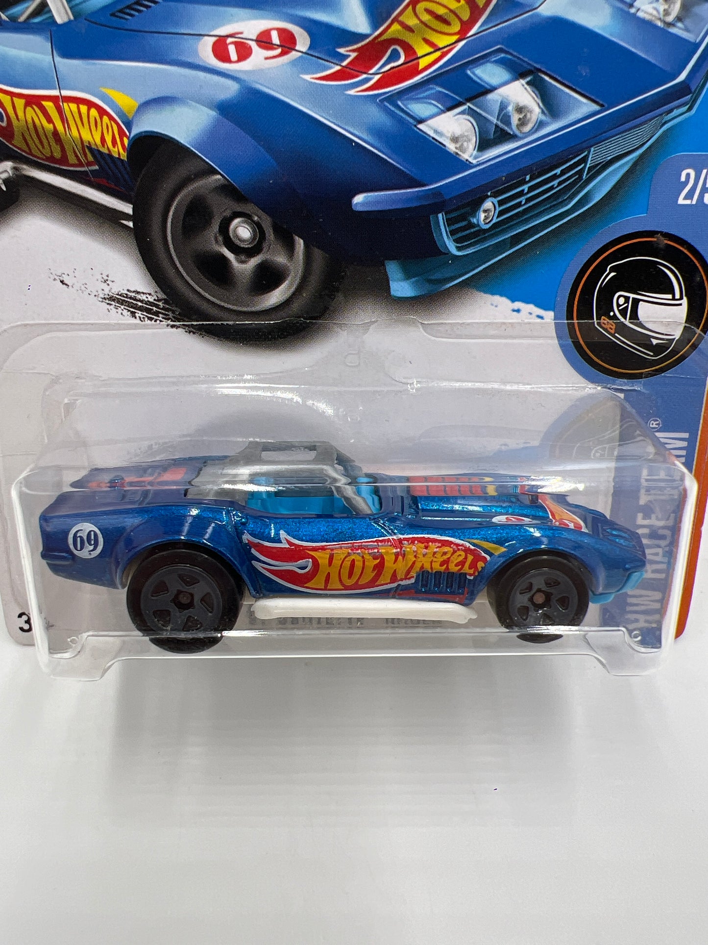 2017 Hot Wheels Race Team #352 69 Corvette Racer Blue 8C