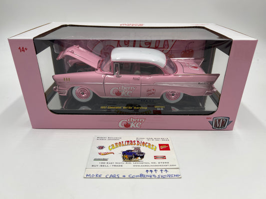 M2 Machines 1/24 Chase 1/750 Cherry Coke 1957 Chevy Bel Air Hardtop Pink WMTS01