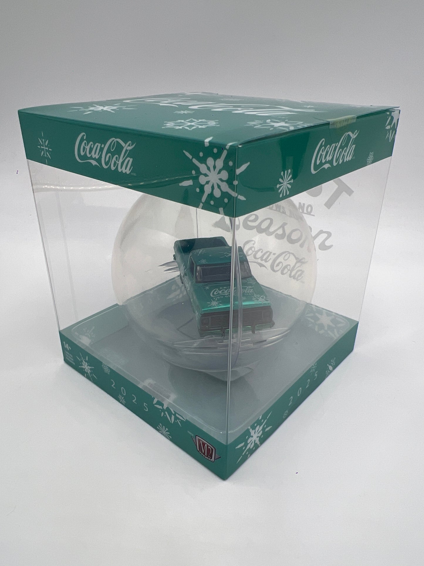 2025 M2 Machines Coca Cola Holiday Christmas Ornaments CHASE 1969 Ford F-100 Ranger Light Blue