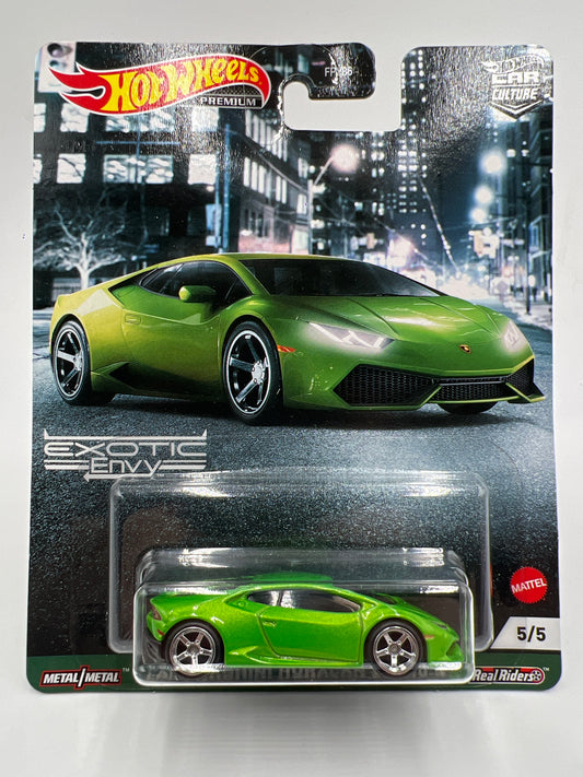 Hot Wheels Premium Exotic Envy #5 Lamborghini Huracan LP 610-4 Green 246A
