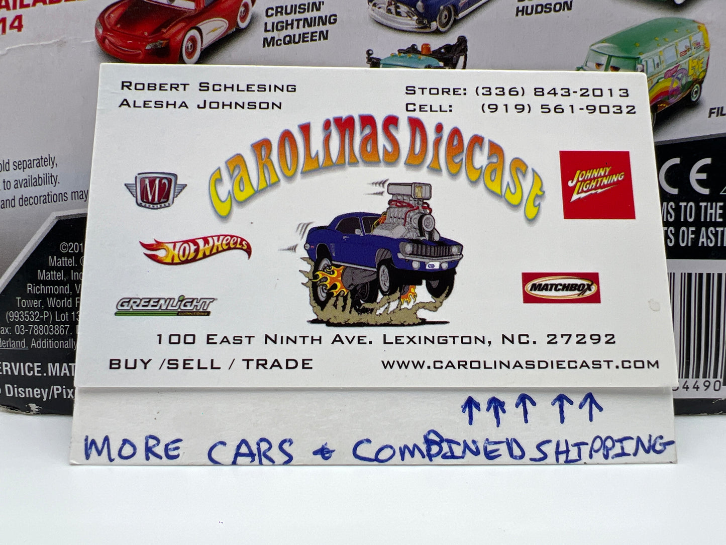 Disney Pixar The World Of Cars Radiator Springs #10 Fillmore Green Card Not Perfect 141D