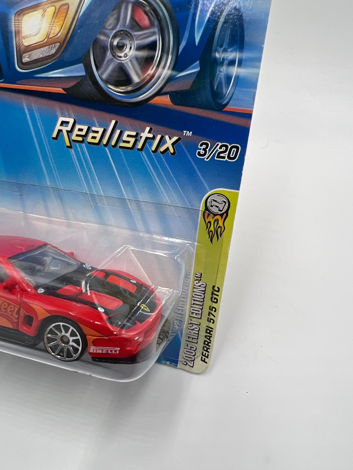2005 Hot Wheels First Editions Realistix #3 Ferrari 575 GTC Red 10SP Wheels SR