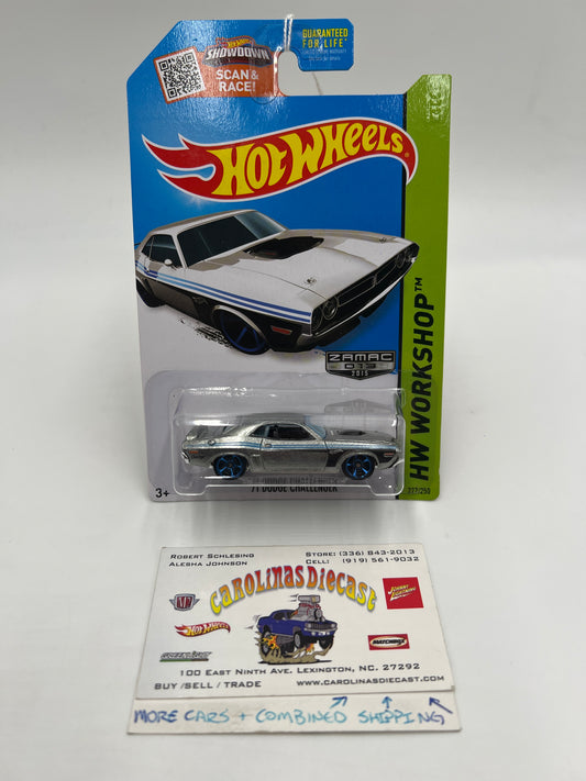 2015 Hot Wheels Walmart Exclusive Zamac 13 #227 71 Dodge Challenger 148E