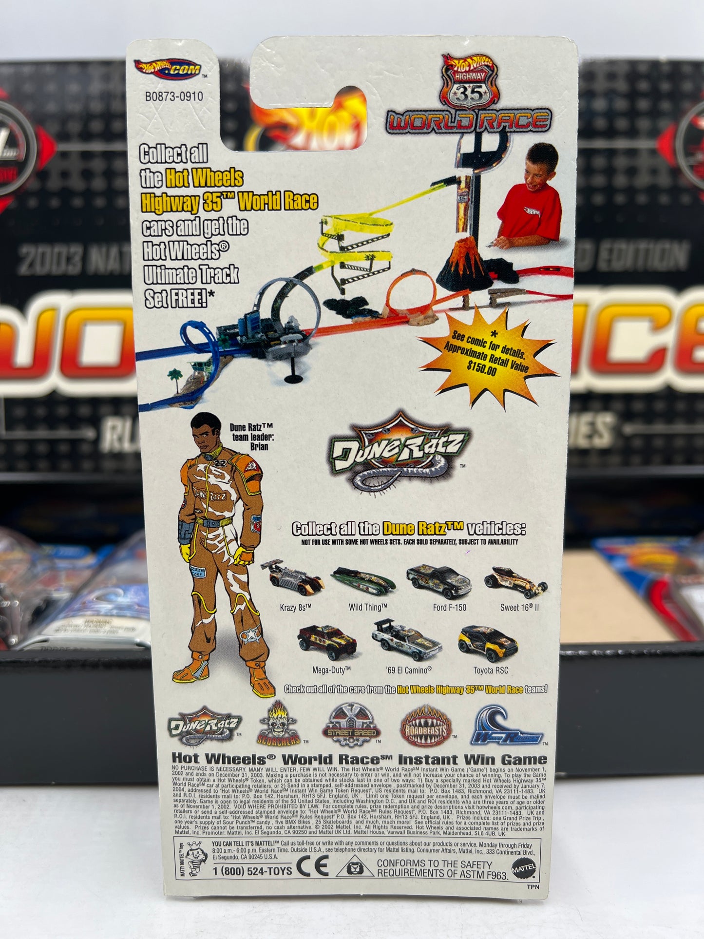 Hot Wheels 2003 Nationals RLC Exclusive #863/2000 Highway 35 World Race Zamac Set VHTF