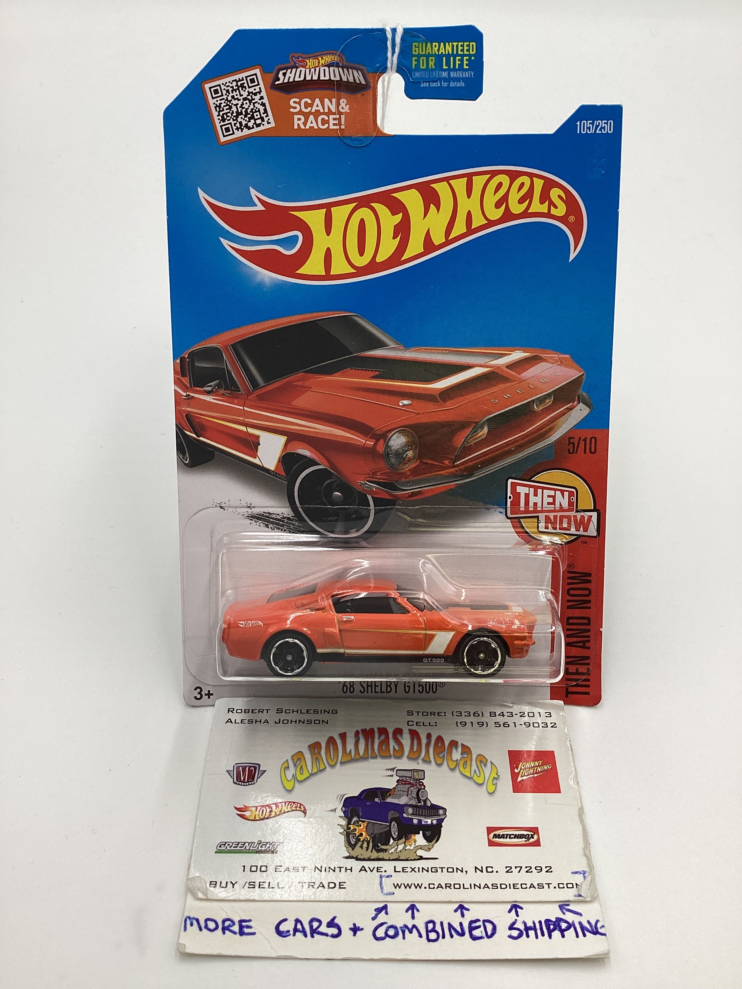 2016 Hot wheels #105 68 Shelby GT500 Orange 26D – carolinasdiecast