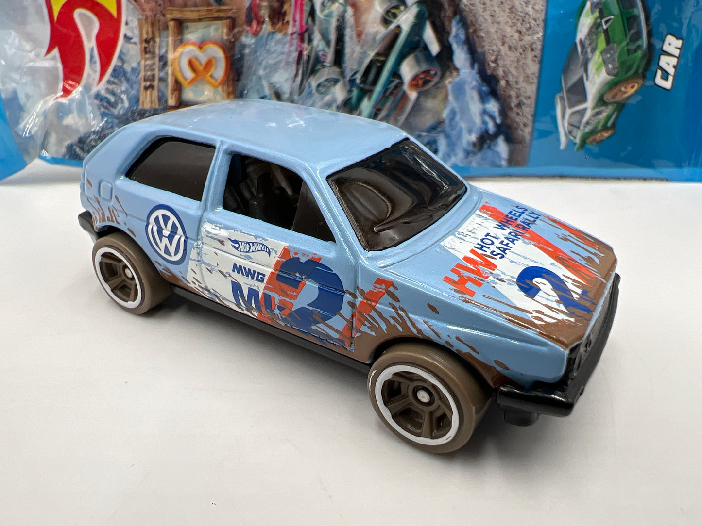 2020 Hot Wheels Mystery Models Series 3 #2 Chase Volkswagen Golf Light Blue
