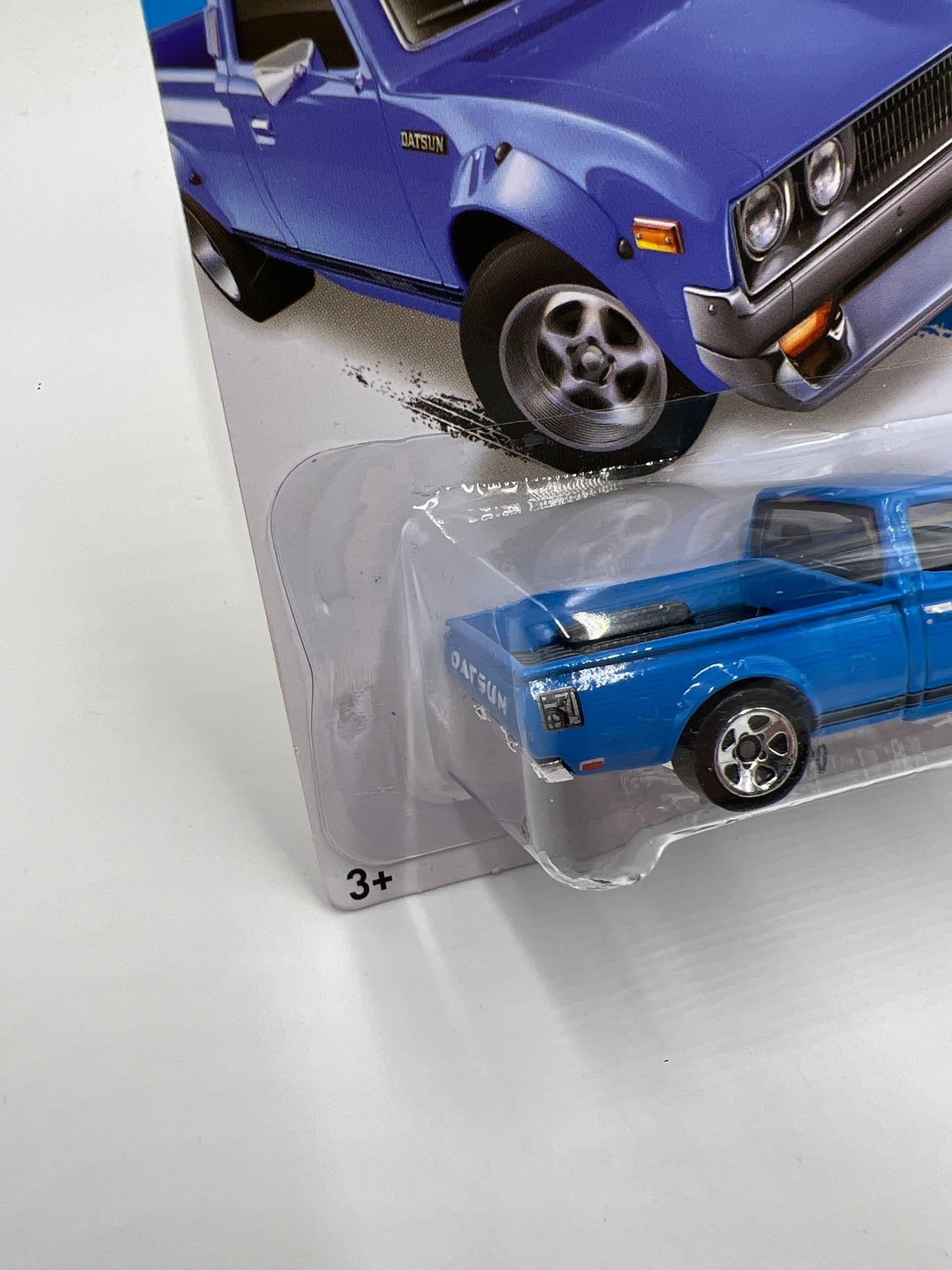 2014 Hot Wheels Kmart Exclusive Off-Road #139 Datsun 620 Blue W/Protector