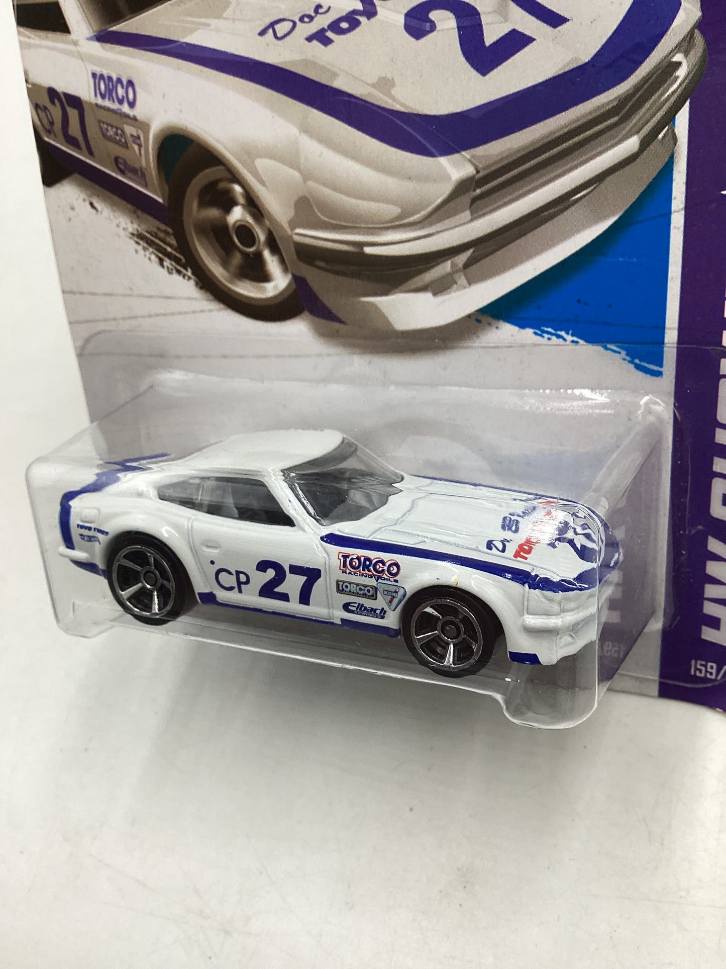 2013 Hot Wheels #159 Datsun 240Z White 88B