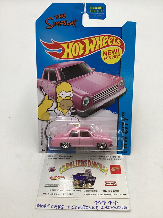 2015 Hot wheels HW City #56 The Simpsons Family Car 123B