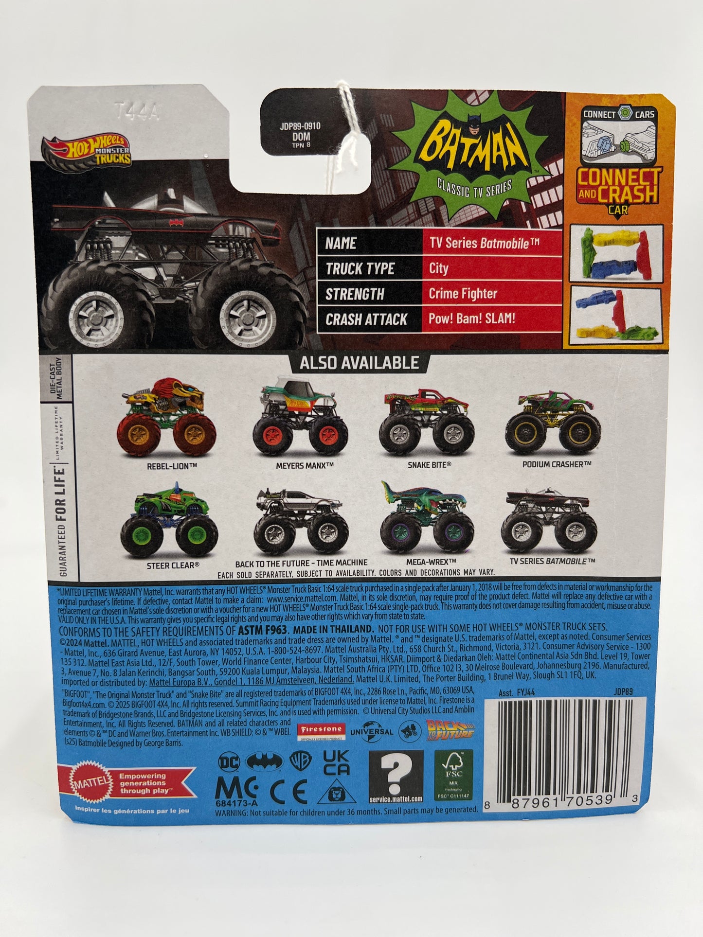 2025 Hot Wheels Monster Trucks Batman TV Series Batmobile Black 134E