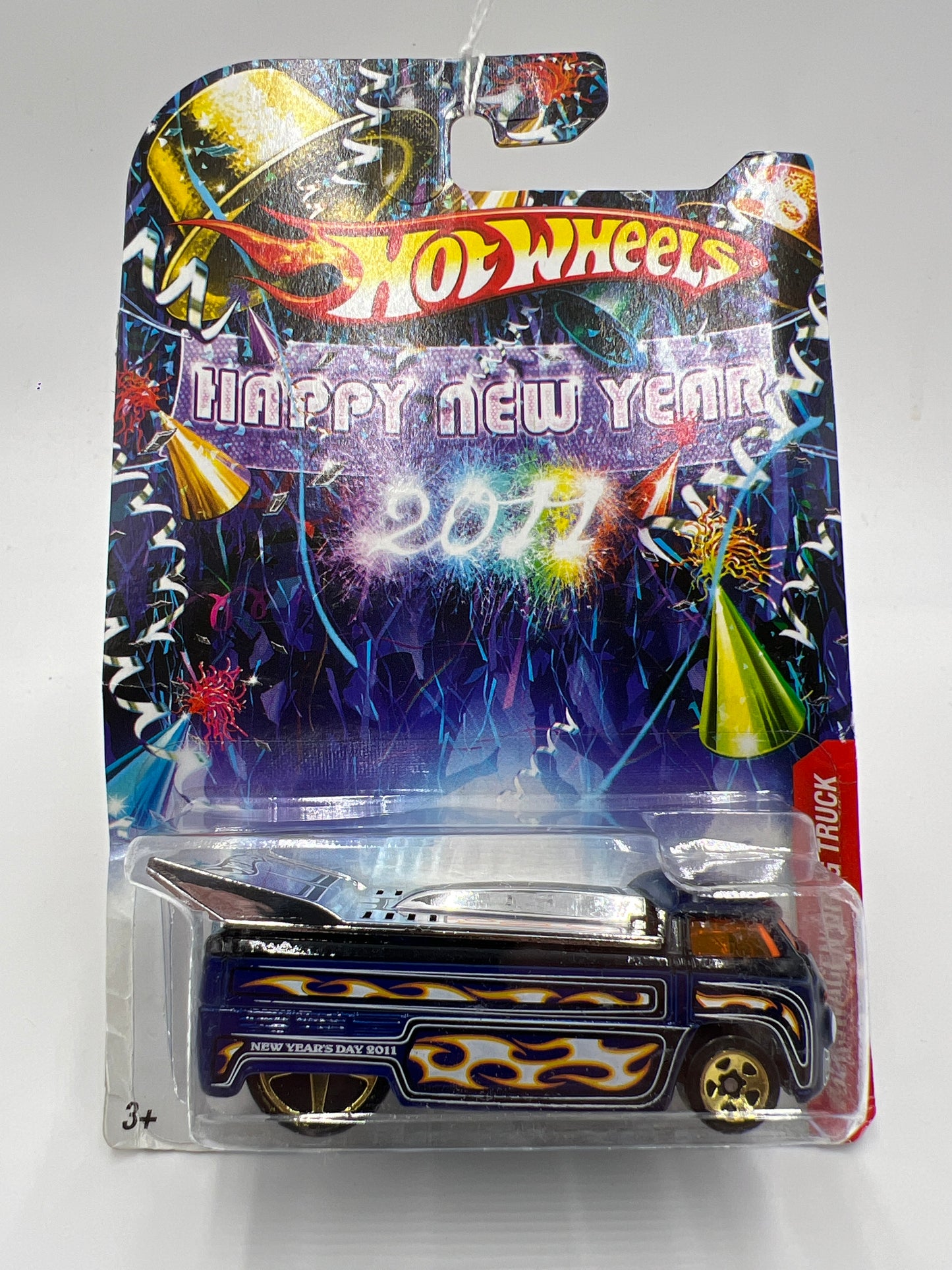 2011 Hot Wheels Happy New Year 2011 Volkswagen Drag Truck Card Not Perfect 159A