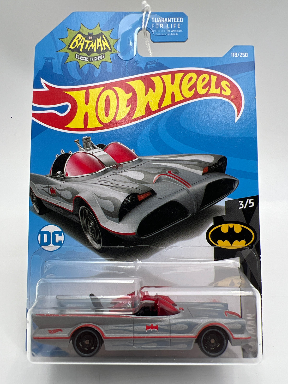 2019 Hot Wheels #118 TV Series Batmobile Silver