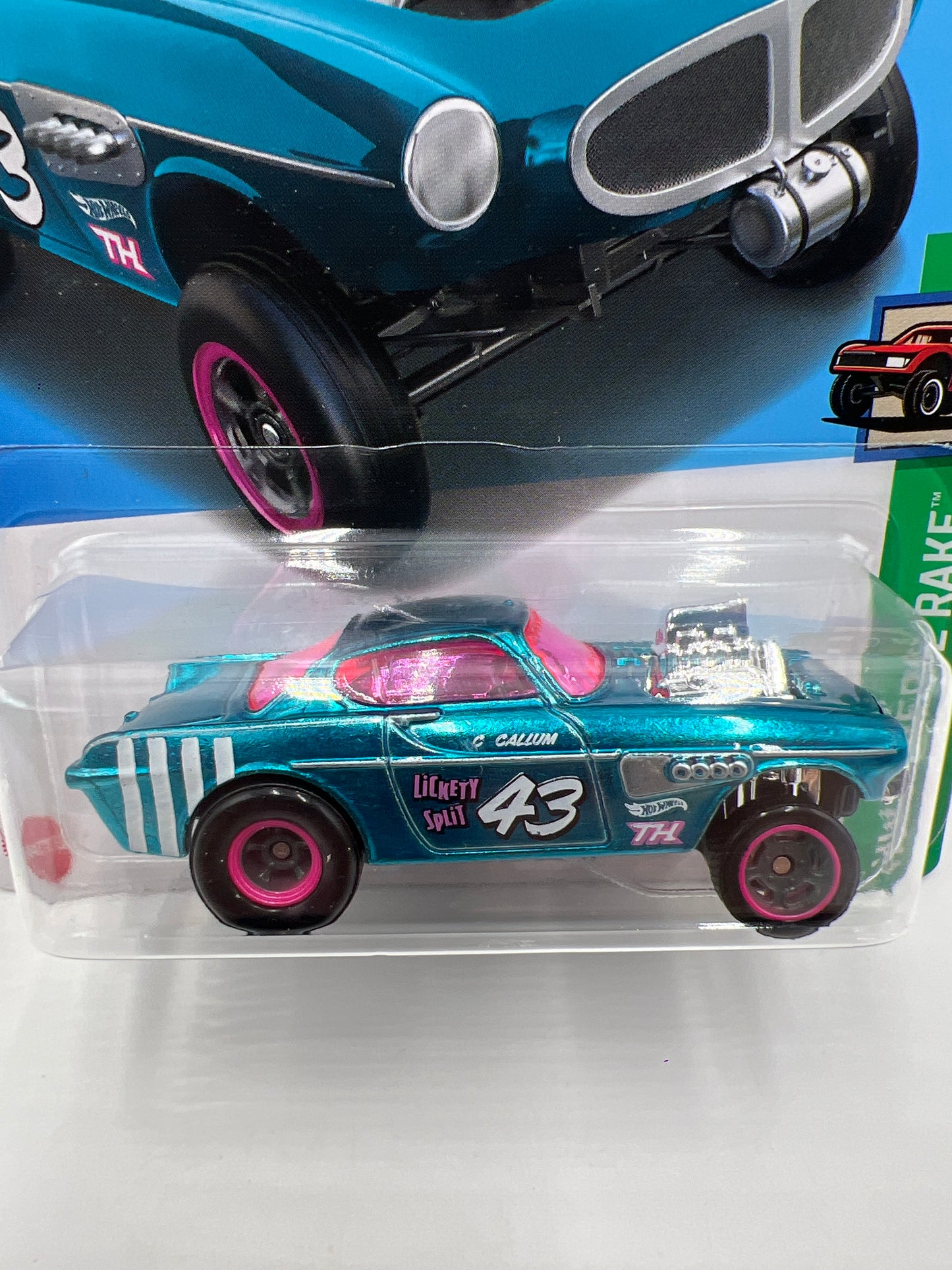 2024 Hot Wheels Super Treasure Hunt #153 Volvo P1800 Gasser Blue W/Protector