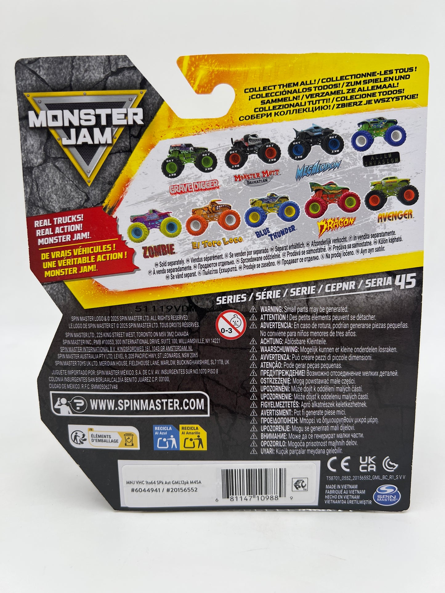 Monster Jam Series 45 Monsterized Wreck Deck crease card 130C