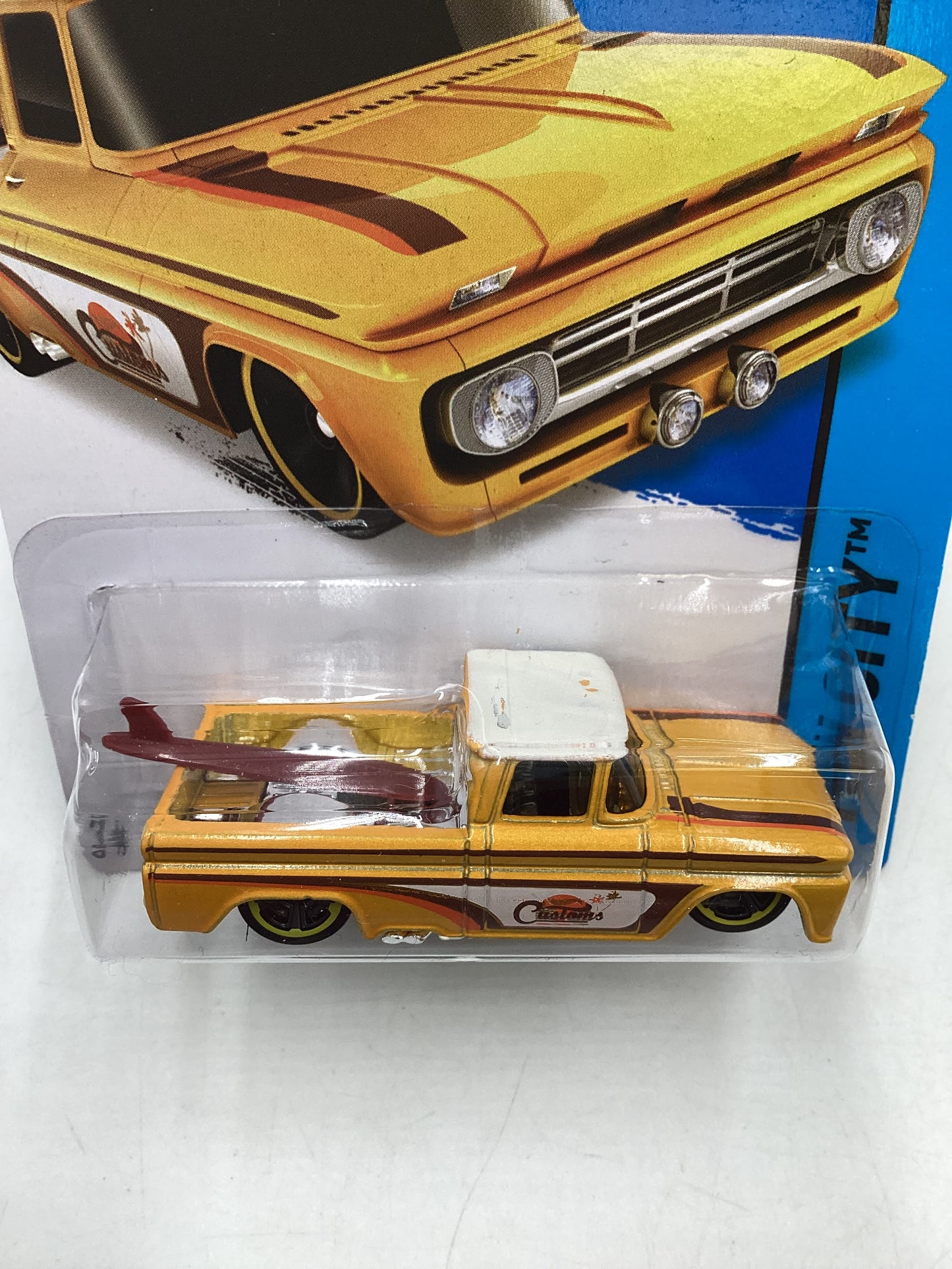 2015 Hot wheels #72 Custom 62 Chevy Yellow