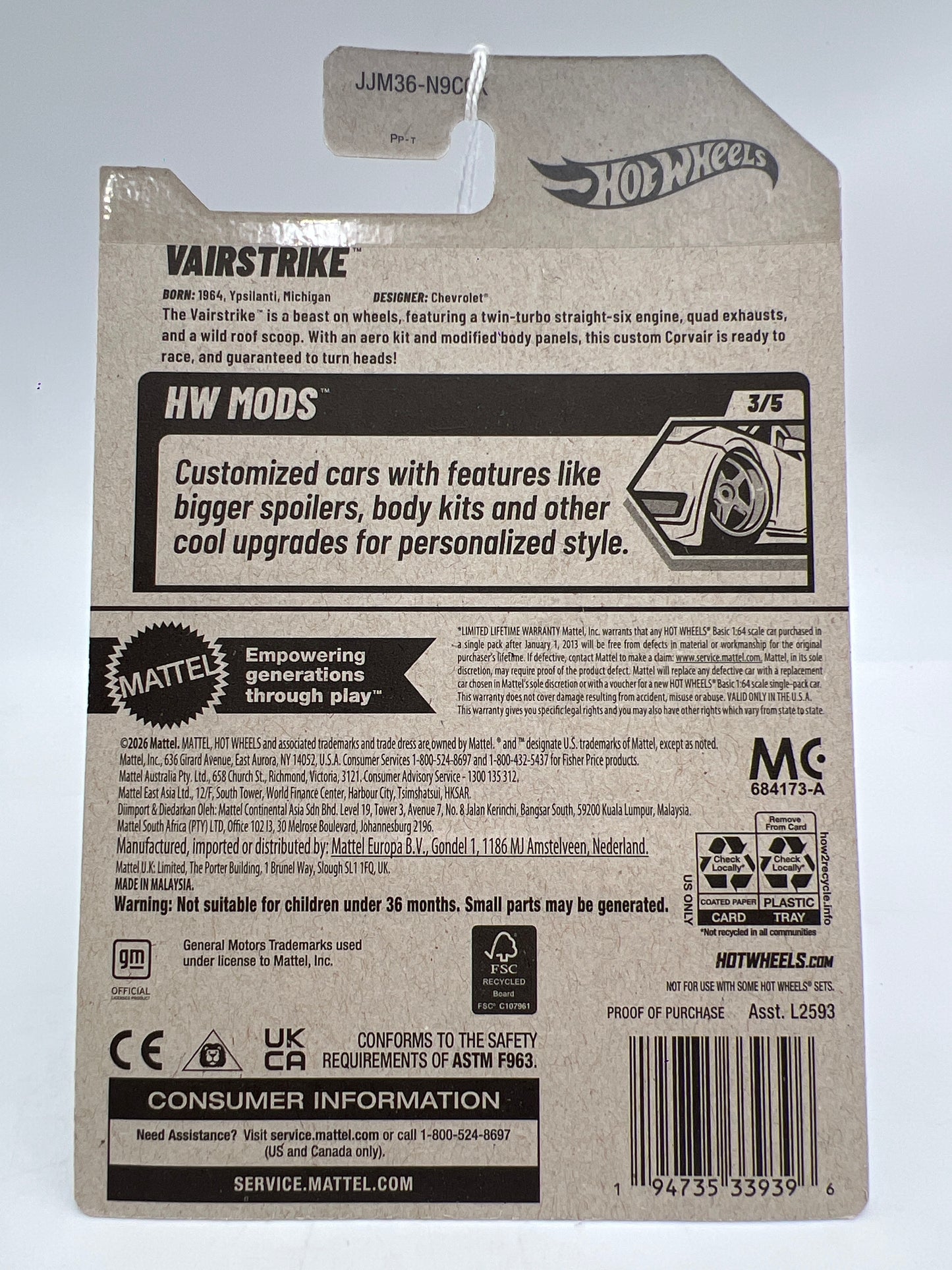2026 Hot Wheels K Case Walmart Zamac 8 #155 Vairstrike