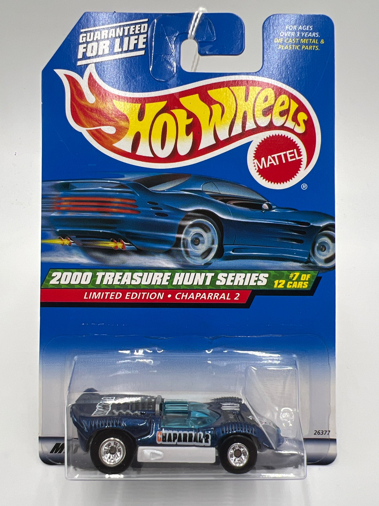 2000 Hot Wheels Treasure Hunt Real Riders #55 Chaparral 2 Blue 275E