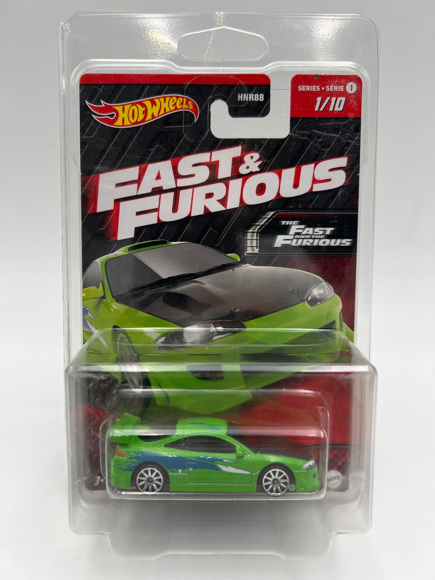 Hot Wheels Fast & Furious Series 1 #1 95 Misubishi Eclipse Green W/Protector