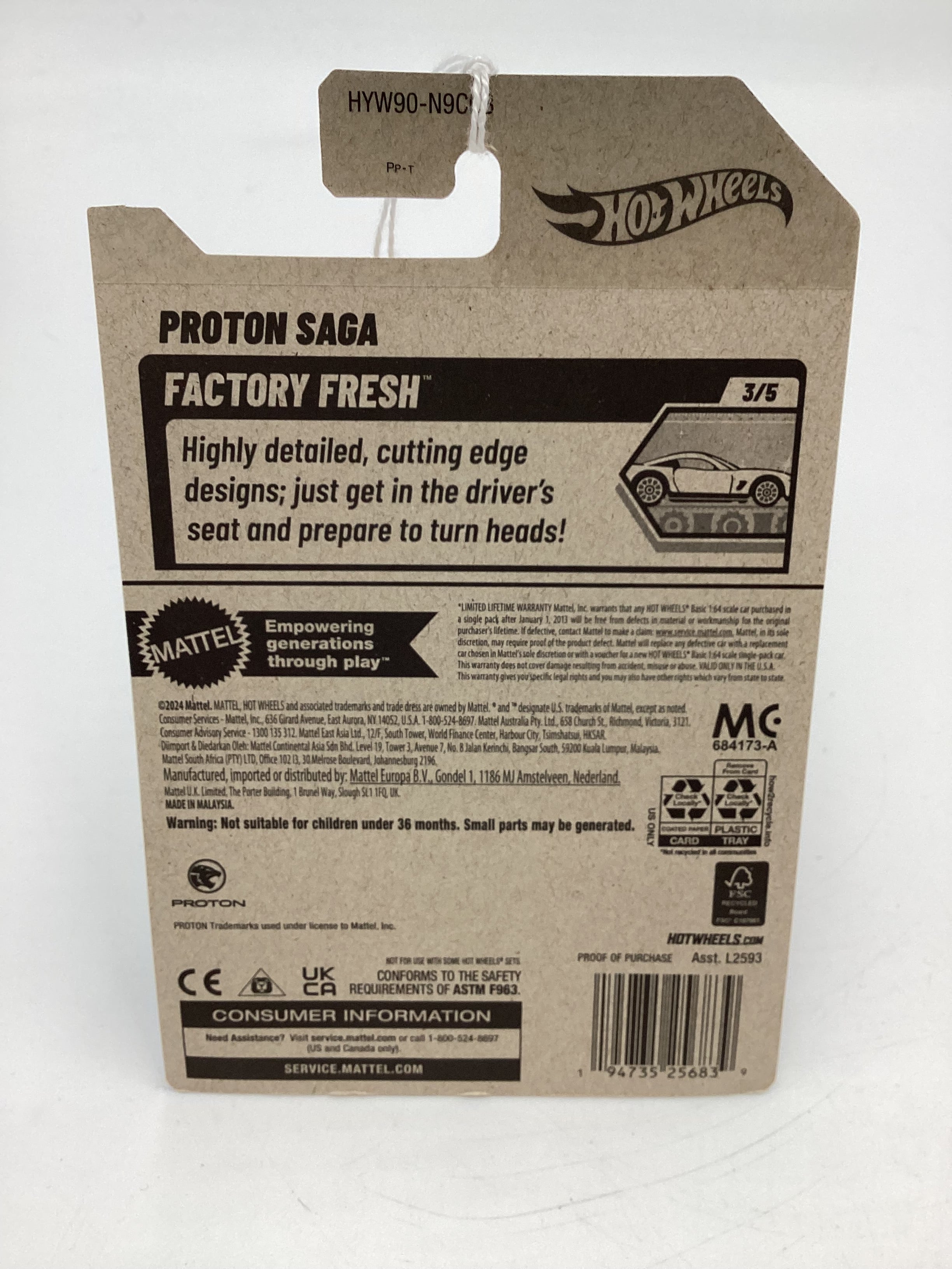 2025 Hot Wheels B case #38 Proton Saga 63E – carolinasdiecast