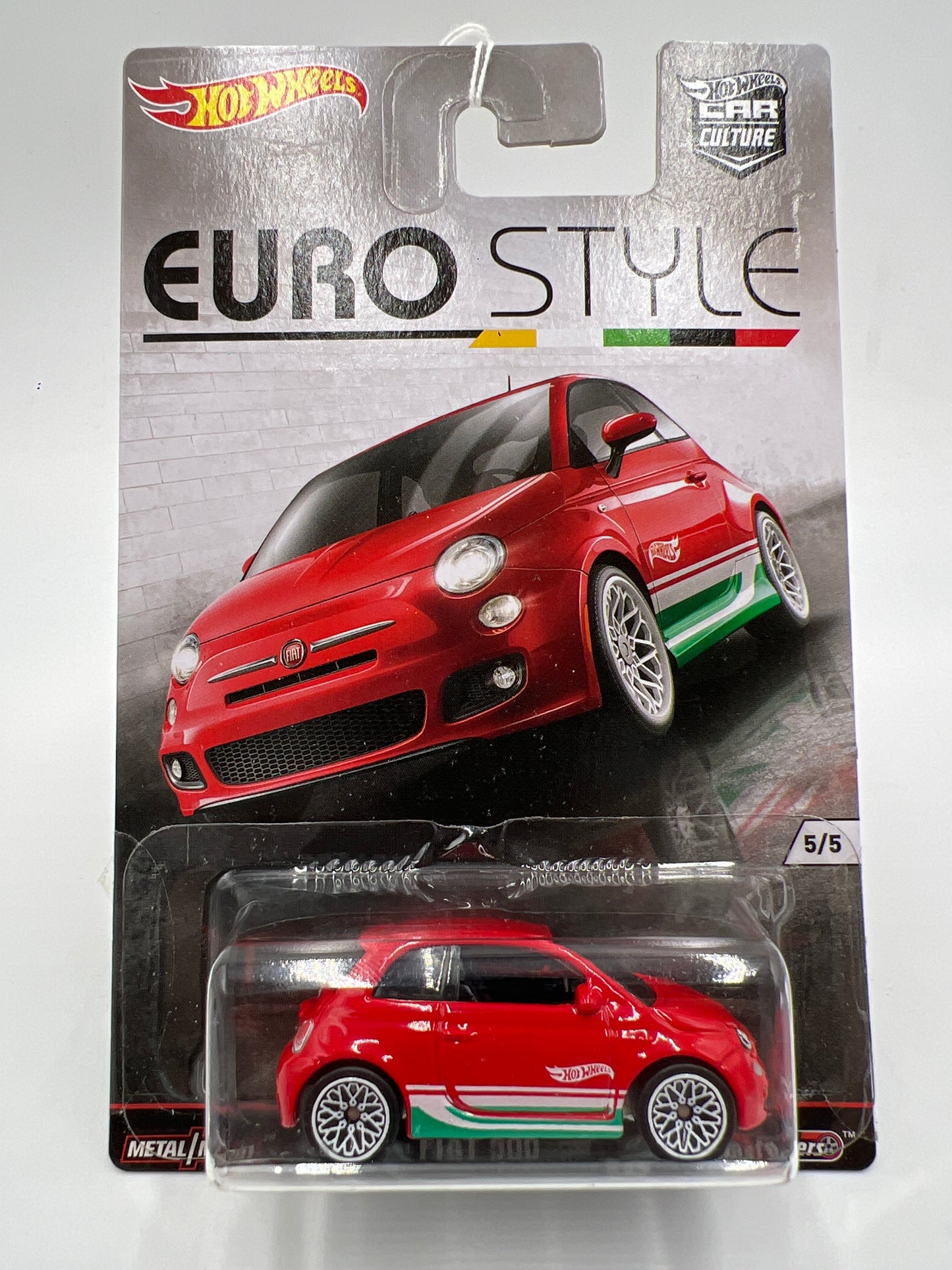 Hot Wheels Premium Euro Style #5 Fiat 500 Red