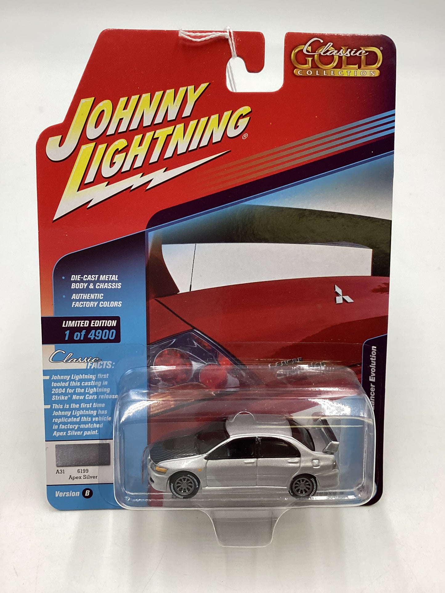 Johnny Lightning Classic Gold Collection #3 2004 Mitsubishi Lancer Evolution Silver 191D