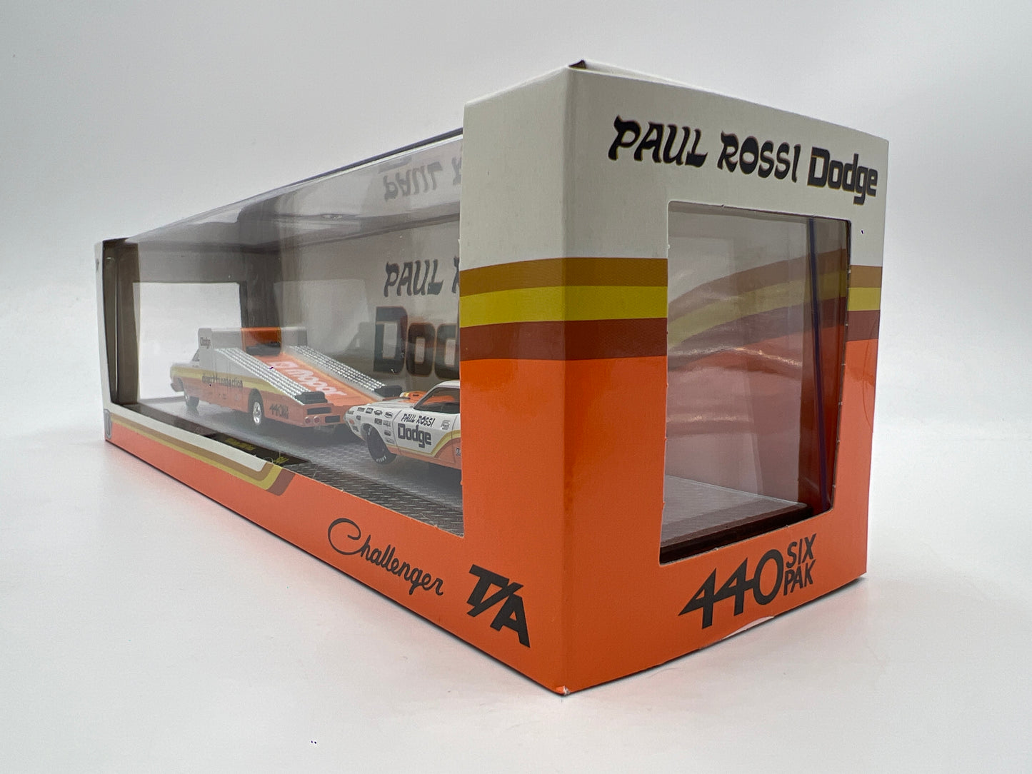 2025 M2 Machines Auto Haulers 1974 Dodge D300 Truck & 1970 Dodge Challenger T/A Paul Rossi S44